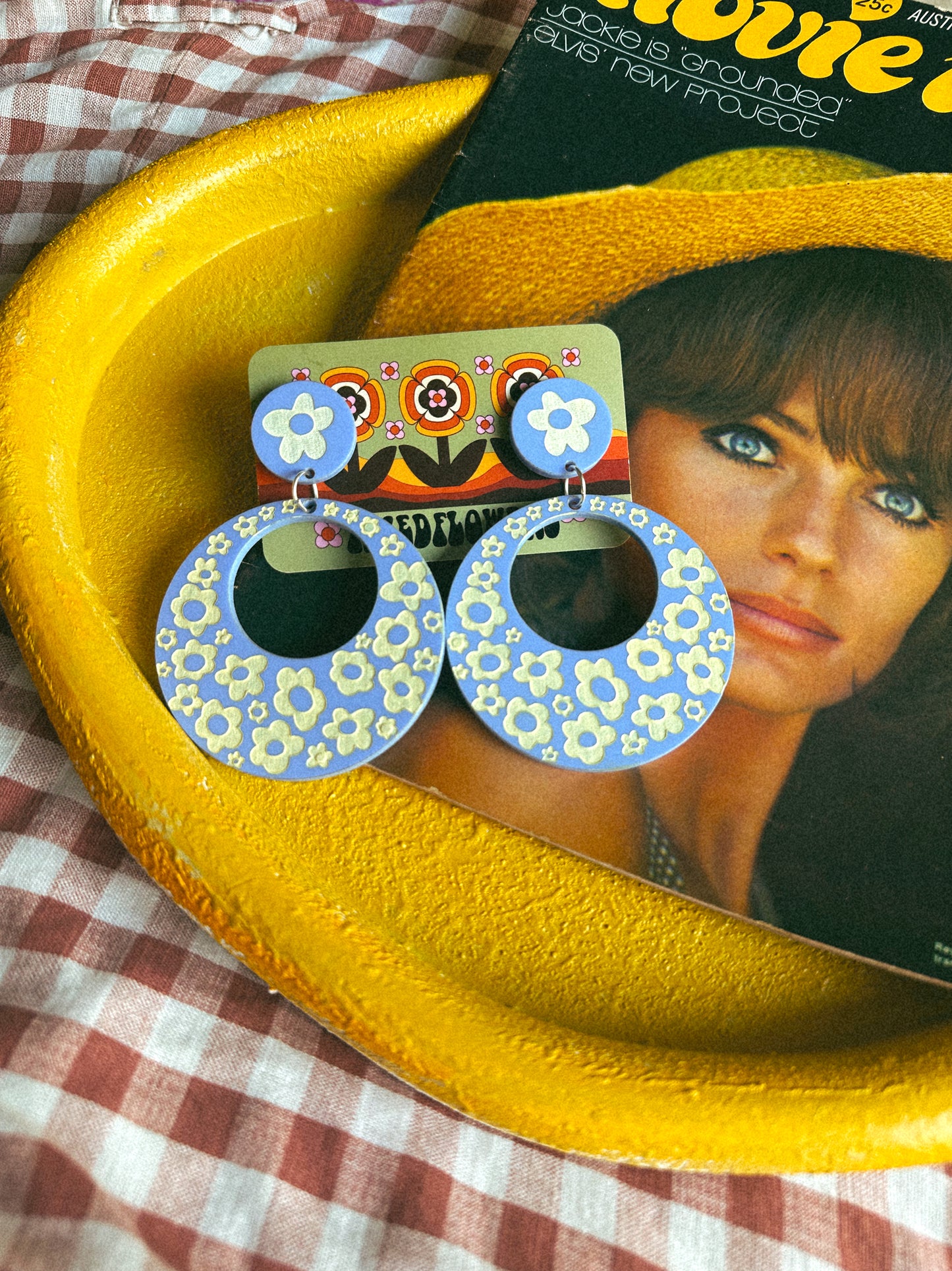 Handpainted Groovy Hoop earrings