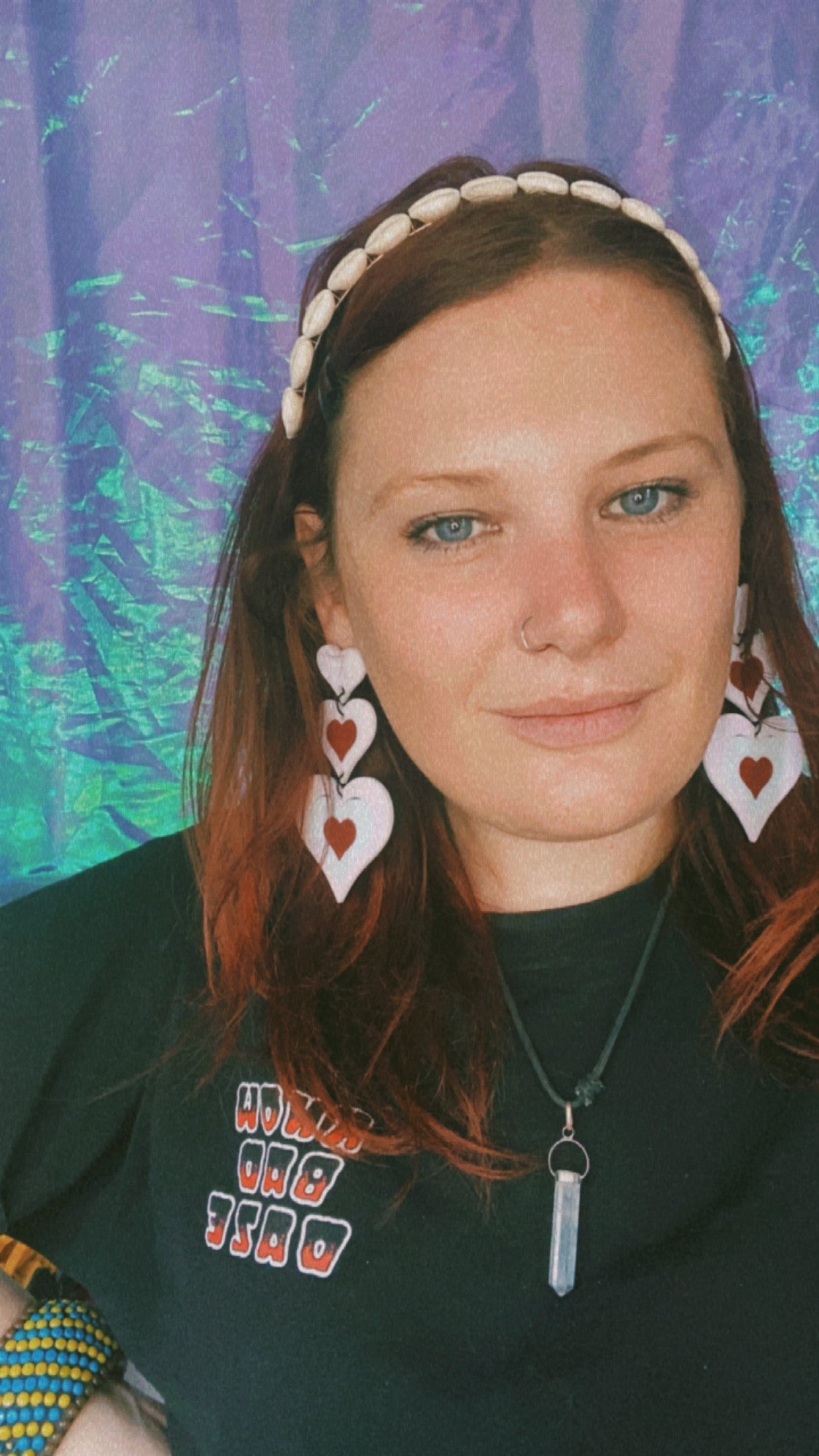 Ruby Tuesday Retro heart earrings