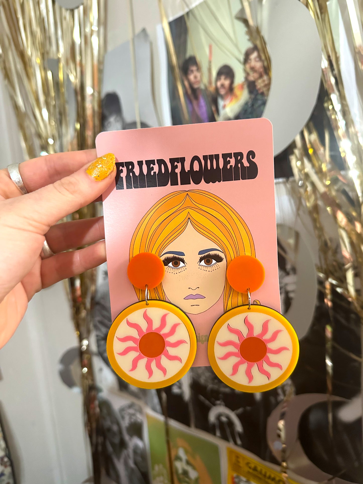 Here comes the sun Groovy Earrings